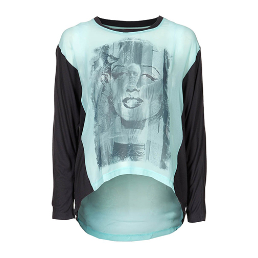 STACY - bluzka z długim rękawem - Andy Warhol by Pepe Jeans - kolor jasnozielony
