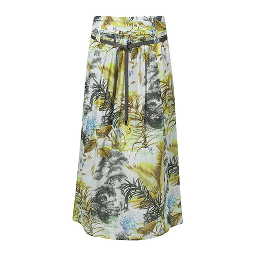 ELIN - długa spódnica - Atelier Gardeur - kolor jasnozielony