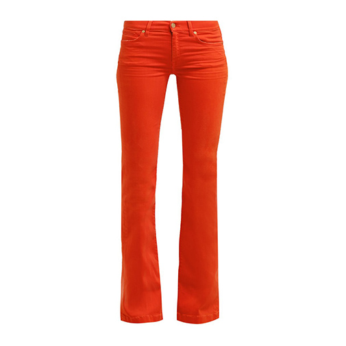 CHARLIZE - jeansy dzwony - 7 for all mankind - kolor pomarańczowy