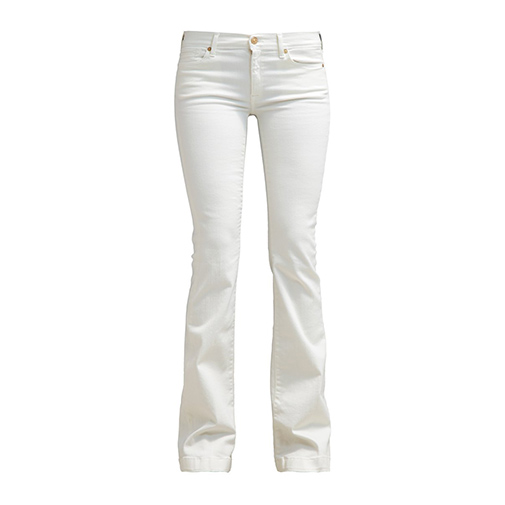 CHARLIZE - jeansy dzwony - 7 for all mankind - kolor biały