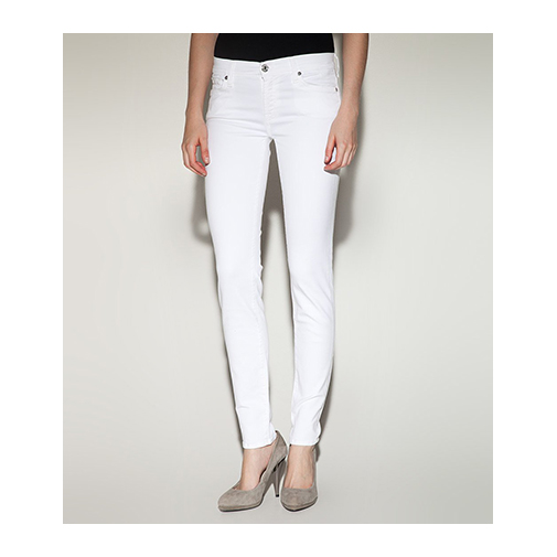 THE SKINNY - jeansy slim fit - 7 for all mankind - kolor biały
