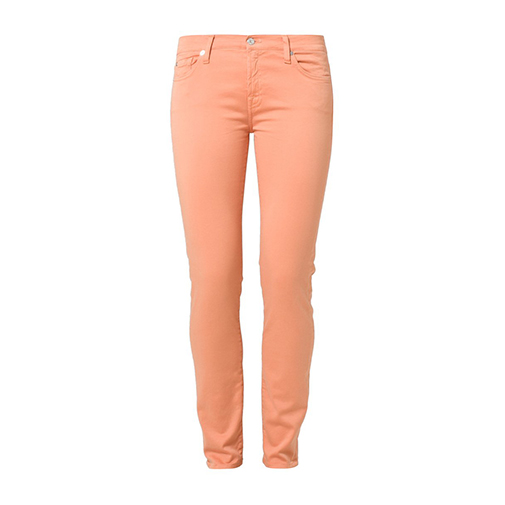 THE SKINNY - jeansy slim fit - 7 for all mankind - kolor pomarańczowy