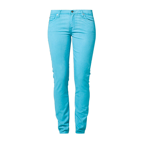 THE SKINNY - jeansy slim fit - 7 for all mankind - kolor turkusowy