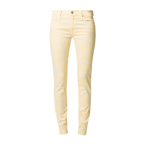 THE SKINNY - jeansy slim fit - 7 for all mankind - kolor żółty