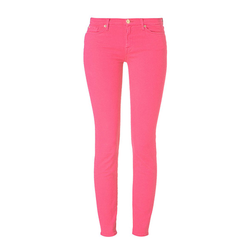 THE SKINNY - jeansy slim fit - 7 for all mankind - kolor różowy