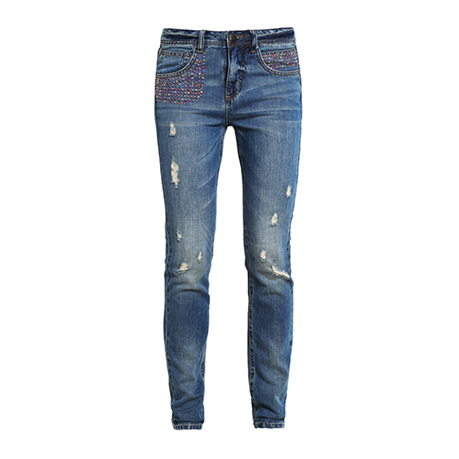 ALISON - jeansy straight leg - Freeman T. Porter - kolor niebieski