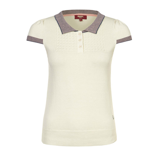 ABIGALE - koszulka polo beżowy - Merc - kolor biały
