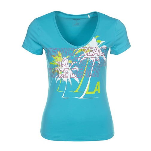 BELLE - koszulka sportowa - Venice Beach - kolor niebieski