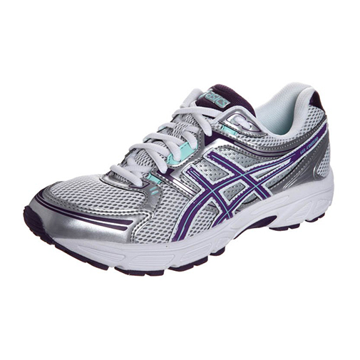 GELCONTEND - obuwie do biegania amortyzacja - ASICS - kolor srebrny