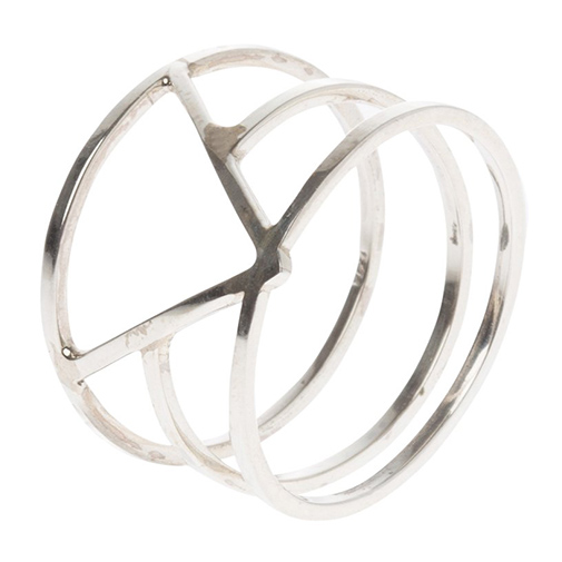 NANNE - pierścionek - A Brend - kolor srebrny