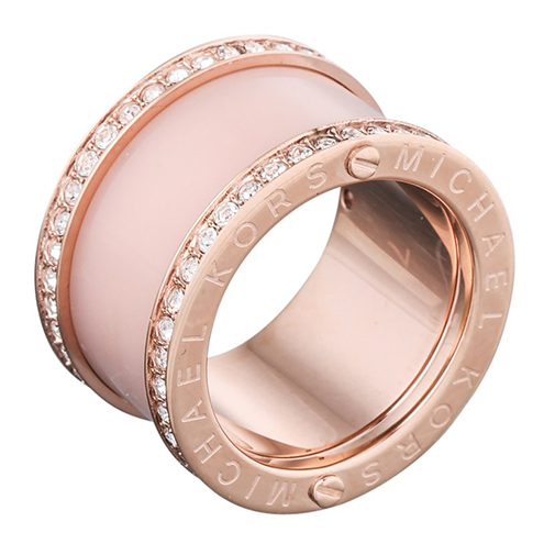 BRILLIANCE - pierścionek - Michael Kors - kolor różowy