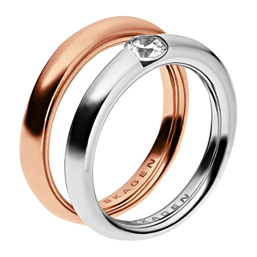 ELIN 2 PACK - pierścionek - Skagen - kolor różowy