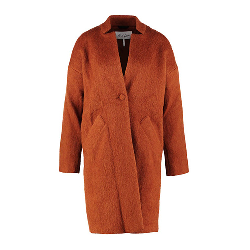 METZ - płaszcz wełniany /płaszcz klasyczny - And Less - kolor pomarańczowy