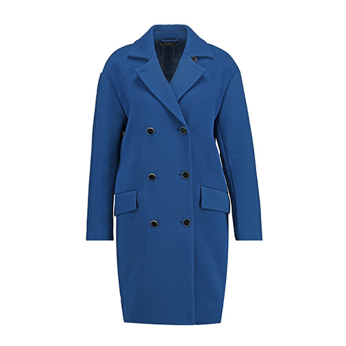 THEES - płaszcz wełniany /płaszcz klasyczny - Bruuns Bazaar - kolor niebieski