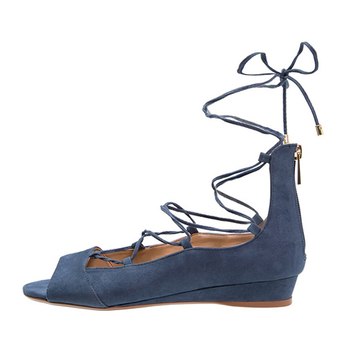 ARLA - sandały na koturnie - ALDO - kolor niebieski