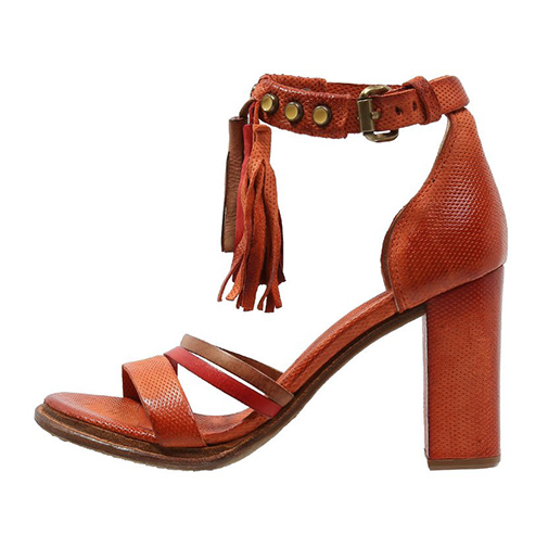 IRON - sandały na obcasie - A.S.98 - kolor brązowy
