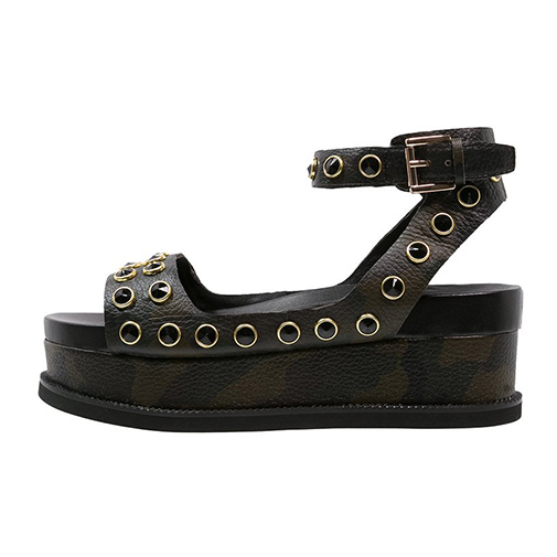 VEGAS - sandały na platformie - Ash - kolor czarny