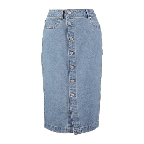 ADPTSOAL - spódnica jeansowa - ADPT. - kolor niebieski