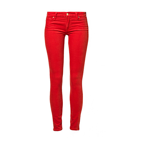 THE SKINNY - spodnie materiałowe - 7 for all mankind - kolor czerwony