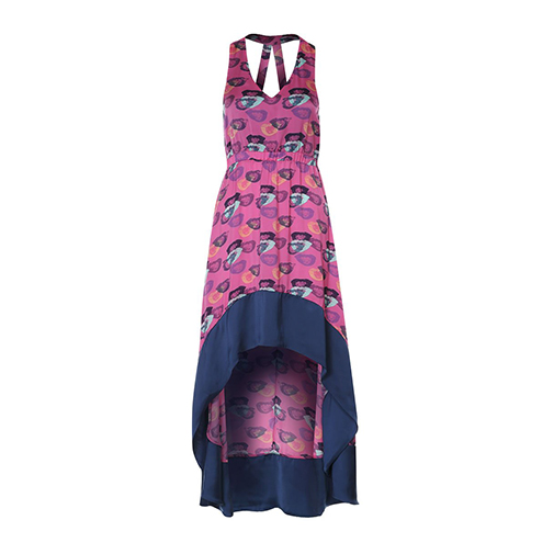 DIX - sukienka koktajlowa - Andy Warhol by Pepe Jeans - kolor różowy