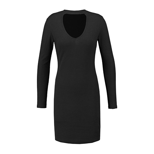 DK PACY - sukienka z dżerseju - Bik Bok - kolor czarny