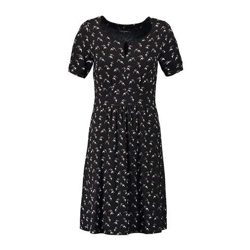 LITTLE SWALLOW'S - sukienka z dżerseju - Vive Maria - kolor czarny
