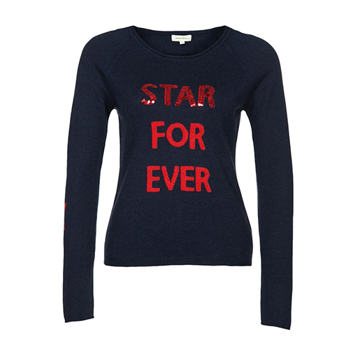 STAR FOREVER - sweter - Alison White - kolor niebieski