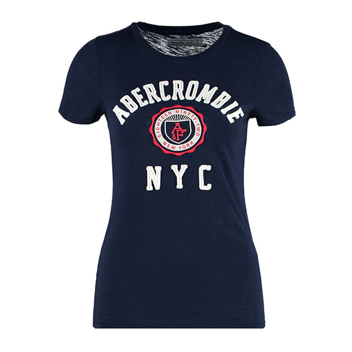CORE - t-shirt z nadrukiem - Abercrombie & Fitch - kolor niebieski