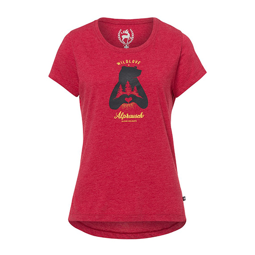 WILDILIEBI - t-shirt z nadrukiem - Alprausch - kolor czerwony