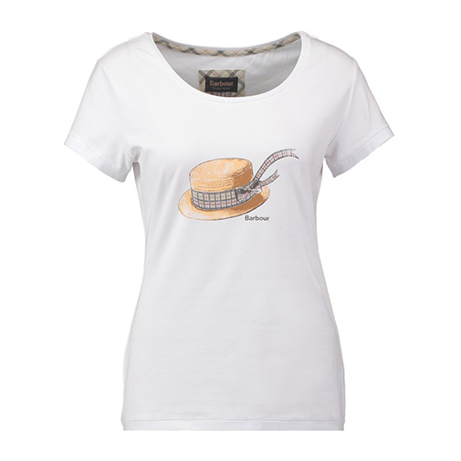 EWAN - t-shirt z nadrukiem - Barbour - kolor biały