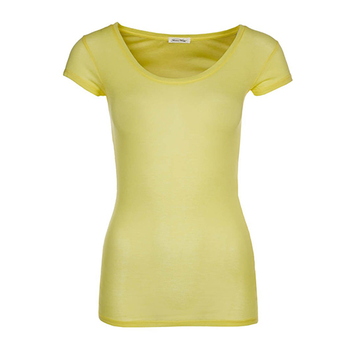 MASSACHUSSETS - tshirt basic - American Vintage - kolor żółty