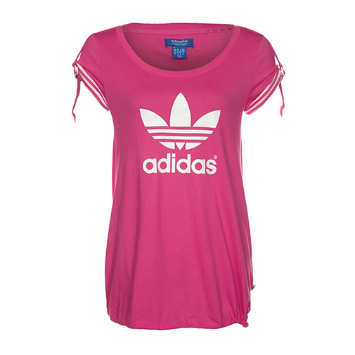 LOGO TEE - tshirt z nadrukiem - adidas Originals - kolor różowy