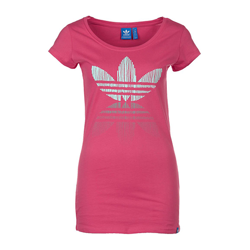 LINE TREFOIL - tshirt z nadrukiem - adidas Originals - kolor różowy