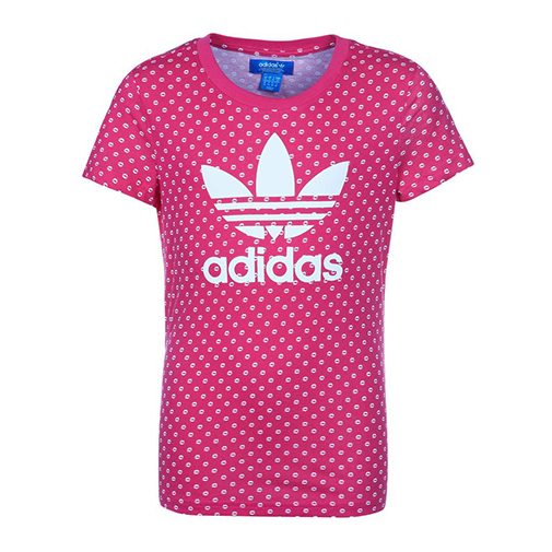 TREFOIL - tshirt z nadrukiem - adidas Originals - kolor różowy