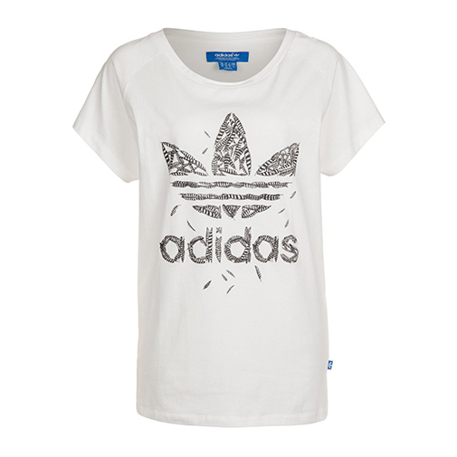 FEATHER - tshirt z nadrukiem - adidas Originals - kolor biały