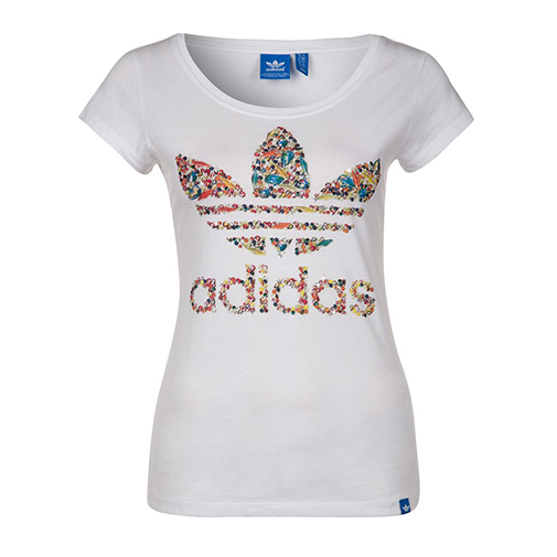 STONES - tshirt z nadrukiem - adidas Originals - kolor biały