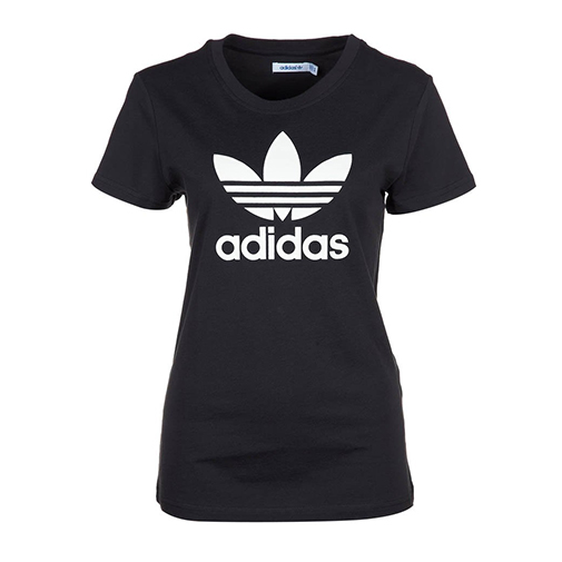 ADI TEE TREFOIL - tshirt z nadrukiem - adidas Originals - kolor czarny
