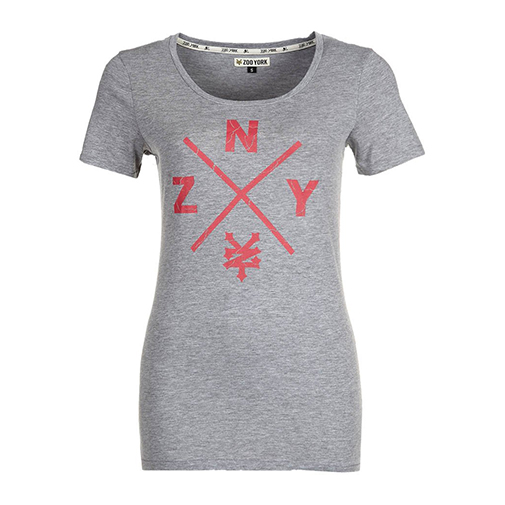 X CREW - tshirt z nadrukiem - ZOO YORK - kolor szary