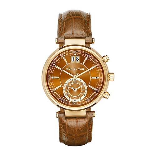 SAWYER - zegarek chronograficzny - Michael Kors - kolor brązowy