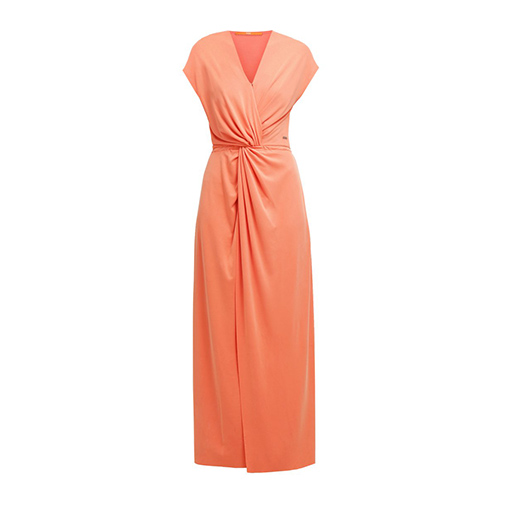 DERTRAUM - długa sukienka - BOSS Orange - kolor pomarańczowy