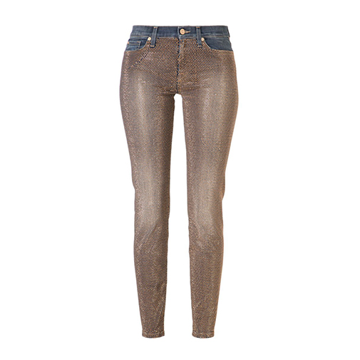 THE SKINNY - jeansy slim fit - 7 for all mankind - kolor złoty