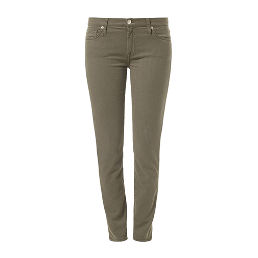 THE SKINNY - jeansy slim fit - 7 for all mankind - kolor ciemnozielony