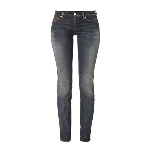 OLIVYA - jeansy straight leg - 7 for all mankind - kolor niebieski