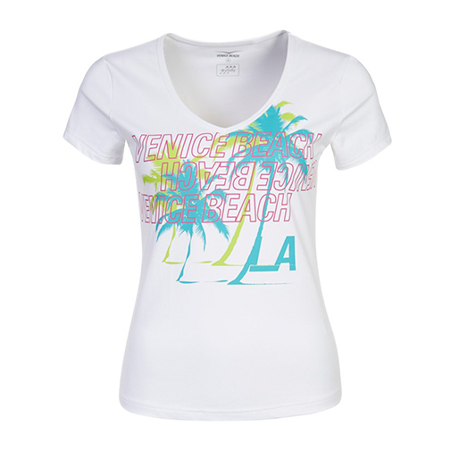 BELLE - koszulka sportowa - Venice Beach - kolor biały