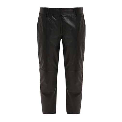KARLO - spodnie skórzane - Bruuns Bazaar - kolor czarny