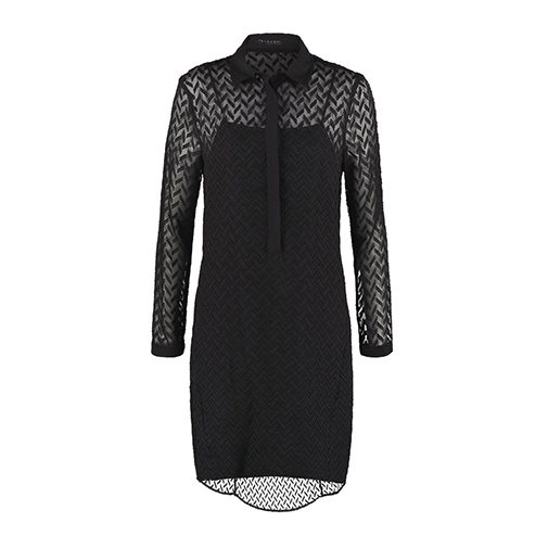 DEVORE - sukienka koszulowa - Sisley - kolor czarny