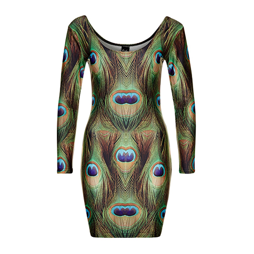 PEACOCK - sukienka z dżerseju - BamBam - kolor jasnozielony