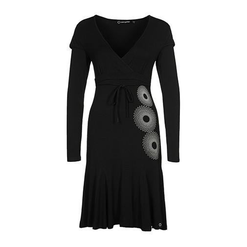 MISEN - sukienka z dżerseju - Zergatik - kolor czarny