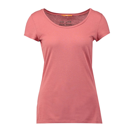 TAFAME - t-shirt basic - BOSS Orange - kolor różowy