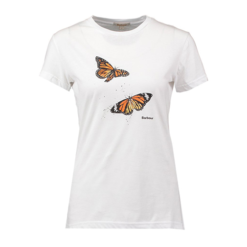 HERTERTON - t-shirt z nadrukiem - Barbour - kolor biały